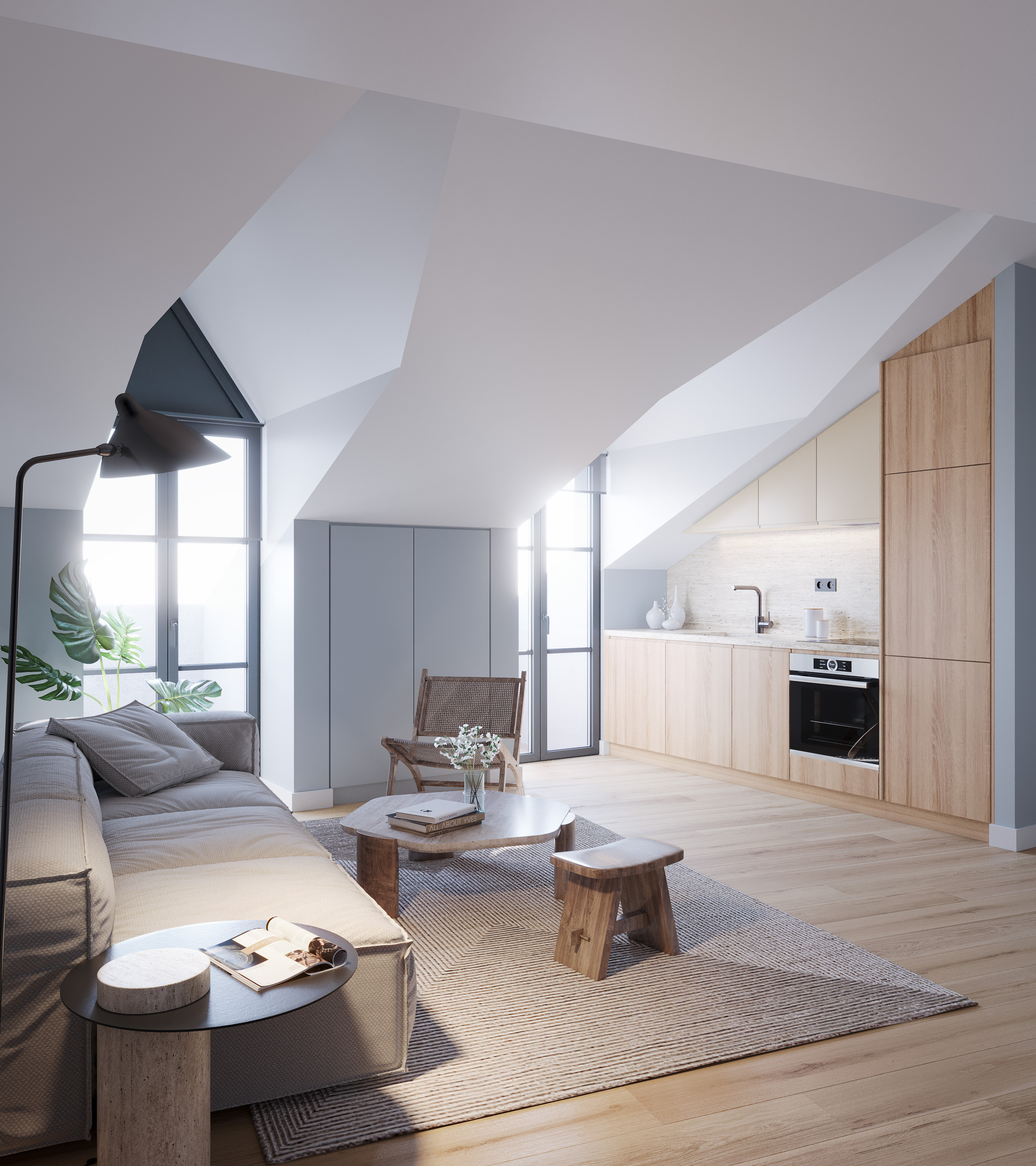 Vidra Piso 02 Living Kitchenette